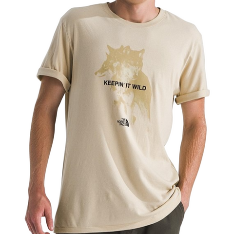 The North Face Animals We Love S/S Tee - Gravel 3X4 Front