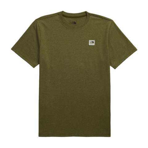 The North Face Heritage Patch Heathered S/S Tee -  Forest Olive Heather PIE Front