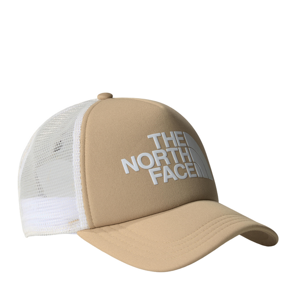 The North Face TNF Logo Trucker Hat - Khaki Stone HQI Front