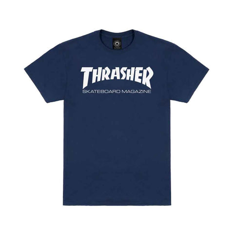 Thrasher Skate Magazine Tee - Navy/White