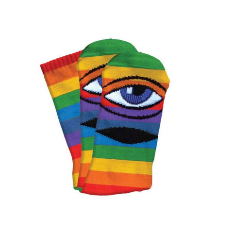 Toy Machine Sect Eye Rainbow Sock - Multi