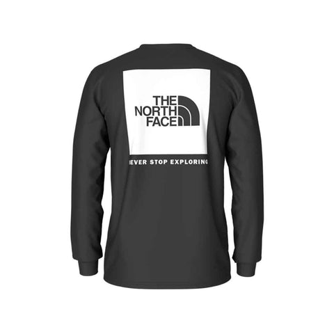 The North Face L/S NSE Box Tee - TNF Black/TNF White KY4