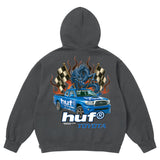 Huf x Toyota TRD Toyora Dragon PO Hoodie - Vintage Black Back