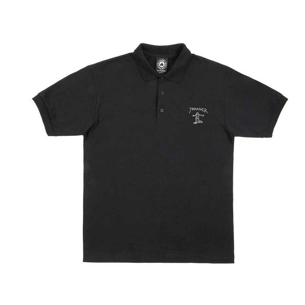 Thrasher Little Gonz Embroidered Polo - Black