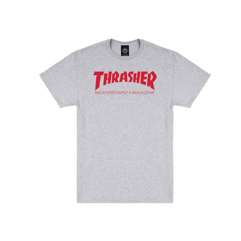 Thrasher Skate Magazine Tee - Grey/Red