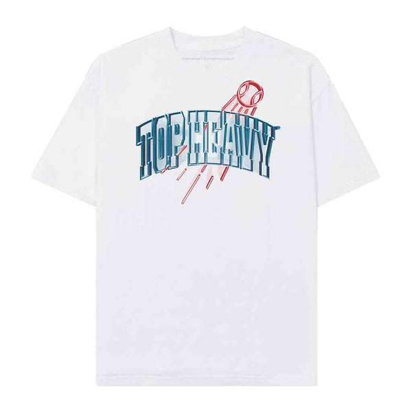 Top Heavy Outfield S/S Tee - White/Blue/Red