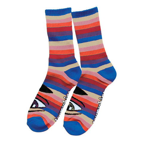 Toy Machine Sect Eye Rainbow Sock - Blue
