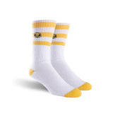 Toy Machine Watching Embroidered Socks - Gold