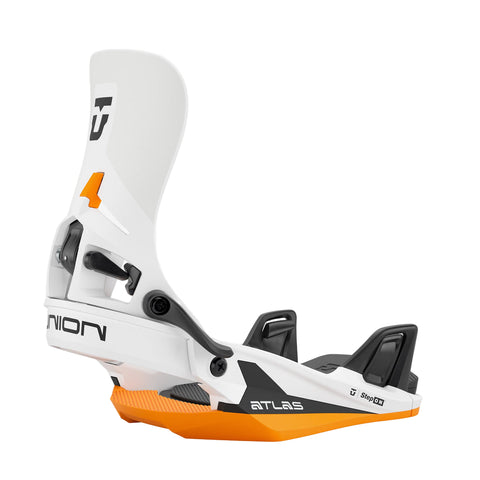 Union 25/26 Atlas Step On Bindings - White/Orange Side