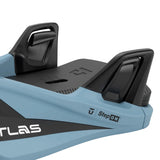 Blue and black step-on plate with 'Atlas' and 'StepOn' branding on a white background