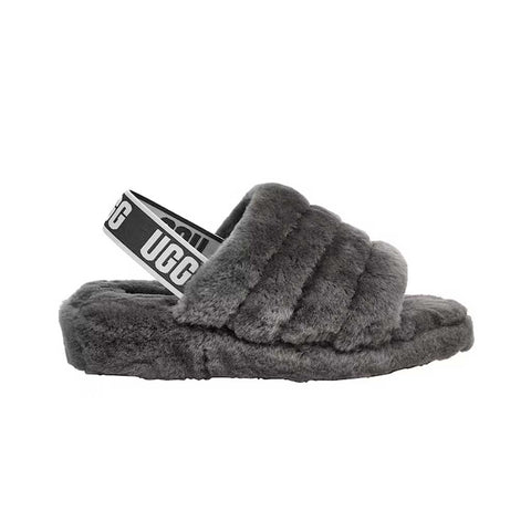 Ugg Women's Fluff Yeah Slides - Charcoal