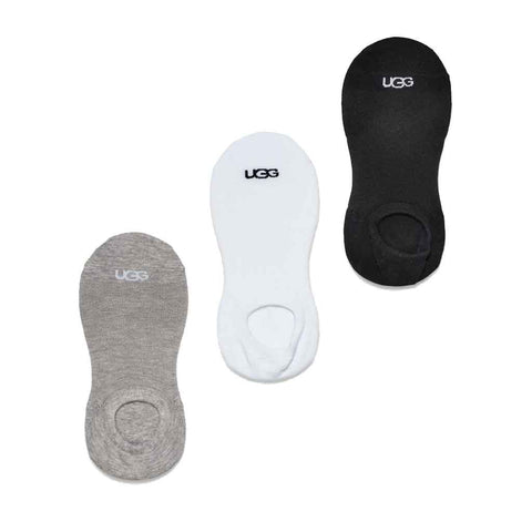 Ugg Women's Stela No Show 3 Pack - White/Grey/Black