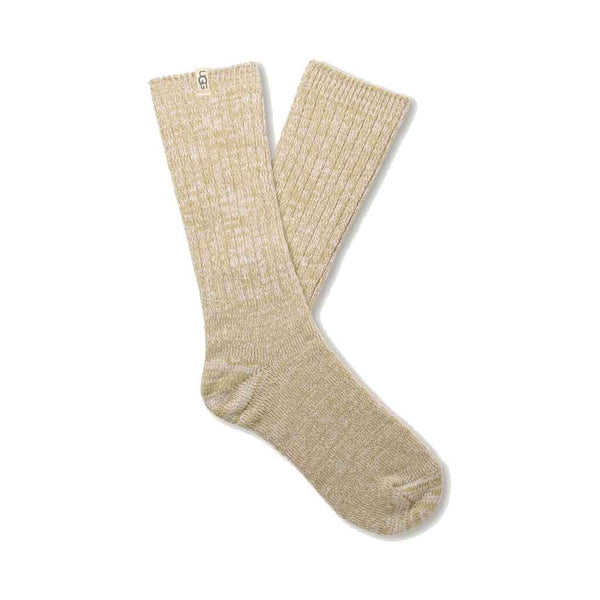 Ugg Rib Knit Slouchy Crew Socks - Muted Brass