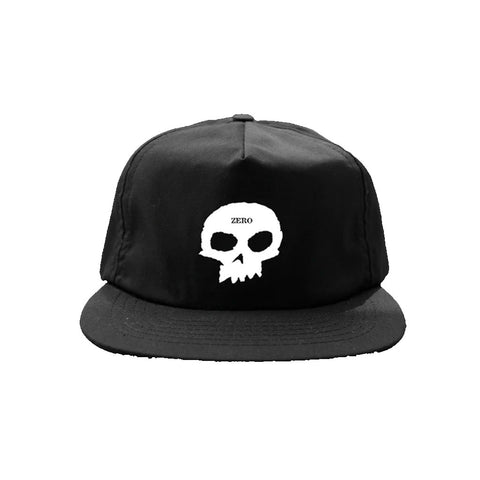 Zero Single Skull Hat Snapback - Black