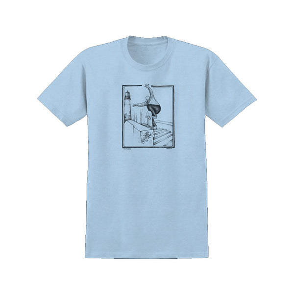 Antihero BA Lance S/S Tee - Heather Light Blue