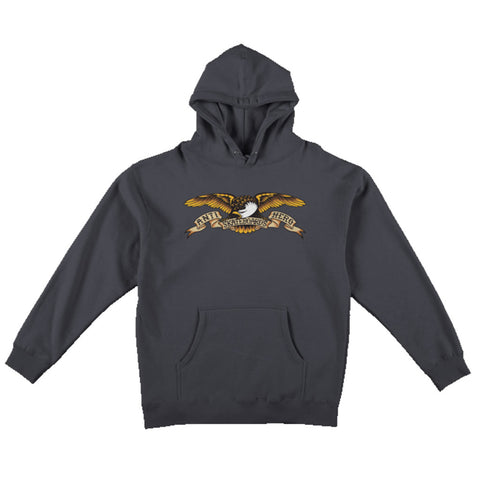 Antihero Eagle Hoodie - Black Multi Charcoal