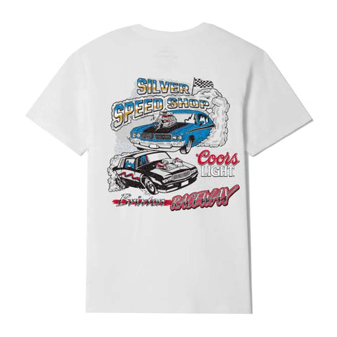Brixton x Coors Light Raceway S/S STT Tee - White