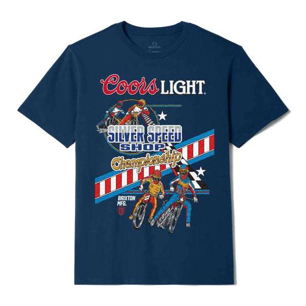 Brixton x Coors Light Berm S/S STT T-shirt - Coors Navy
