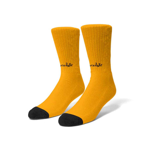 Chocolate Lost Chunk Sock - Gold