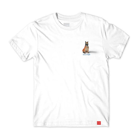 Chocolate Porcelain S/S Tee - White