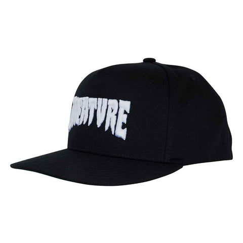 Creature Mono Snapback Structured Hat - Black