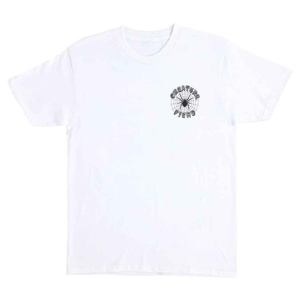 Creature Web Chest S/S Tee - White
