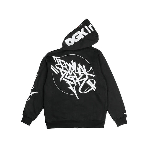 DGK x Ironlak Tag Zip Hoodie - Black Back