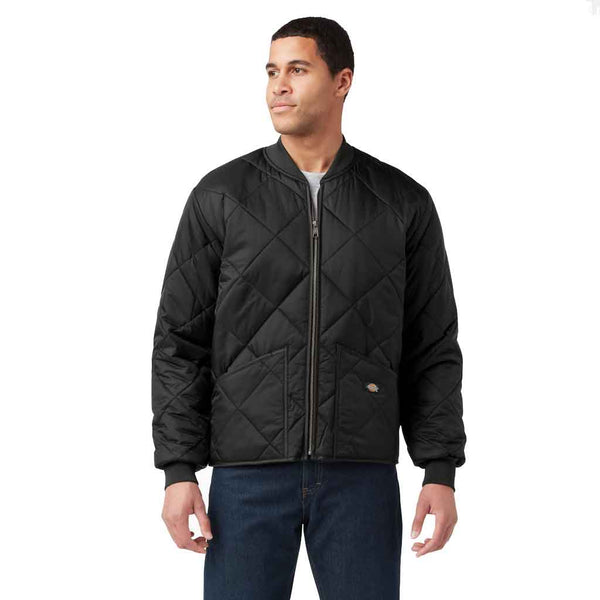 Dickies Nylon Diamond Quilted Jacket - Black front