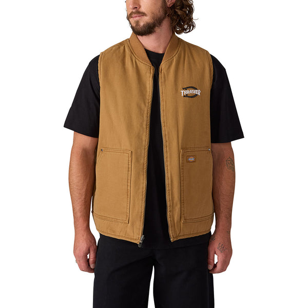 Dickies x Thrasher Lined Vest - Brown Duck