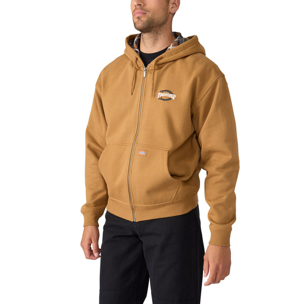 Dickies x Thrasher Zip Hoodie - Brown Duck