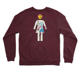 Girl Gonz Crewneck - Burgundy Back