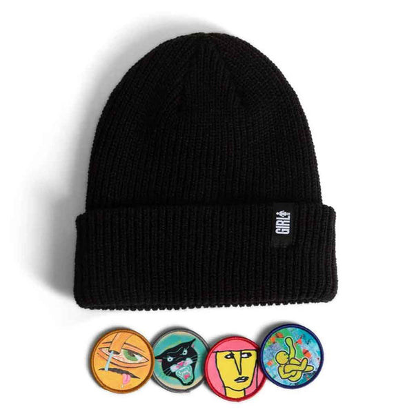 Girl Legend Heads Patch Beanie - Black