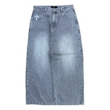 Gloe Products Wide Leg - Cross Jean V2 - Grey Washed Front
