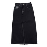 Gloe Products Wide Leg - Cat Jeans - Black Front