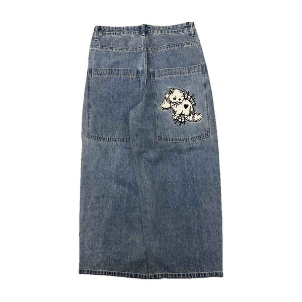 Gloe Products Wide Leg - Cat Jeans - Blue