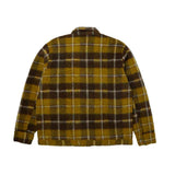 CANTON PLAID JACKET - BROWN BACK. BROWN AND LIGHT BROWN PLAID