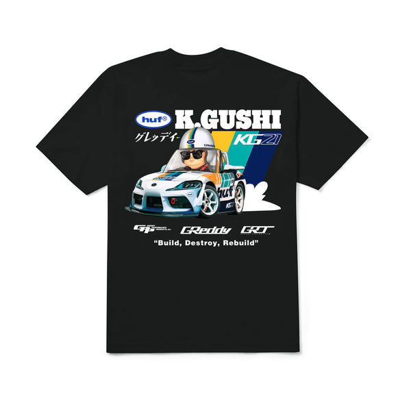 Huf x Greddy Gushi S/S Tee - Black