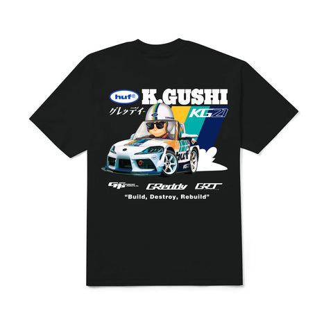 Huf x Greddy Gushi S/S Tee - Black