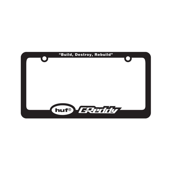 Huf x Greddy License Plate Frame - Black