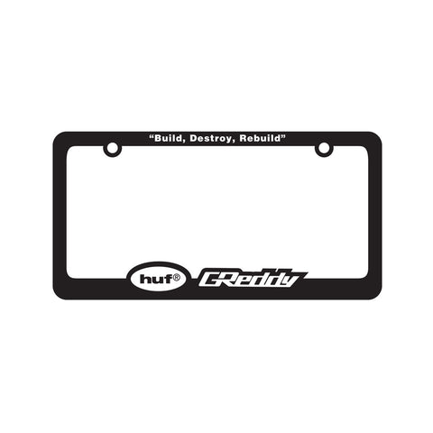 Huf x Greddy License Plate Frame - Black