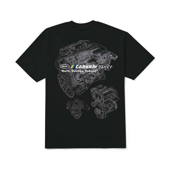 Huf x Greddy Motors S/S Tee - Black