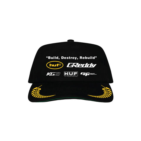 Huf x Greddy Team Snapback - Black