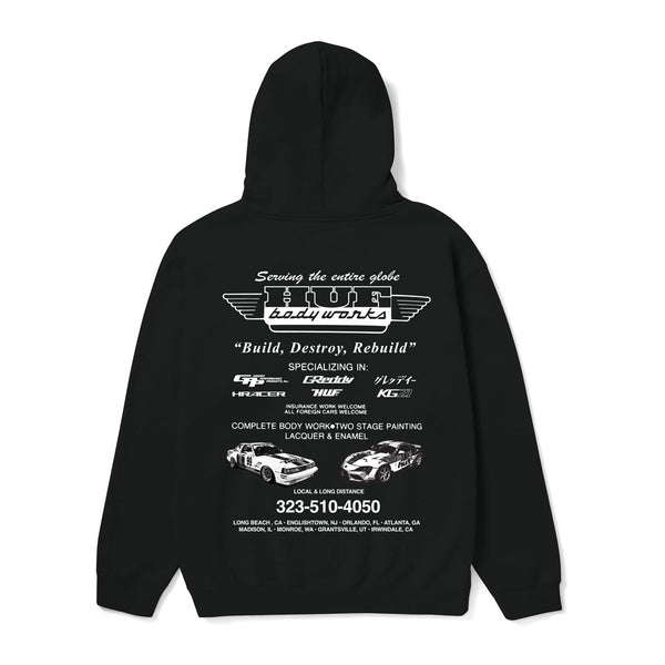 Huf x Greddy Body Works P/O Hoodie - Black