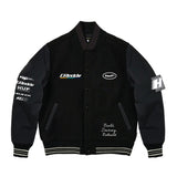 Huf x Greddy Varsity Jacket - Black Front