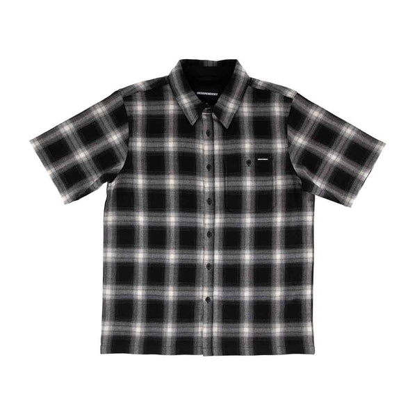 Independent Belmont S/S Flannel Top - Black/Smoke