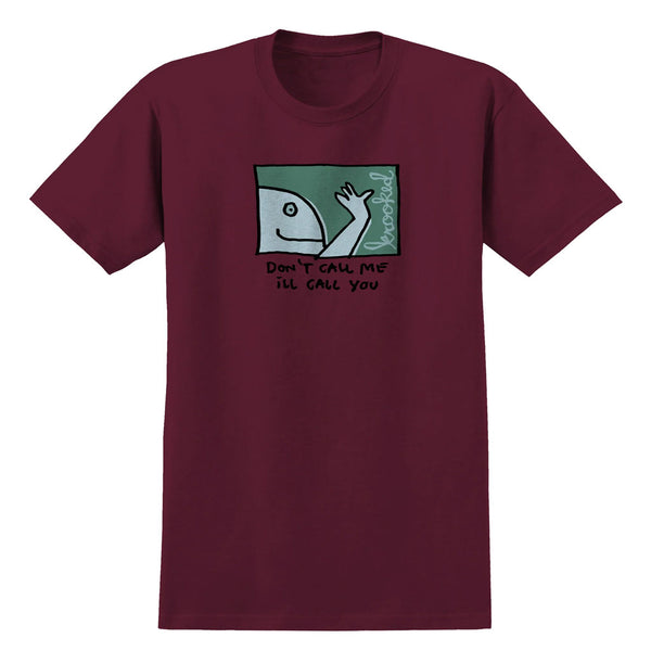 Krooked Call Me S/S Tee - Burgundy