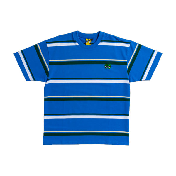 Krooked Eyes Embroidered S/S Stripe Shirt - Multi/Green