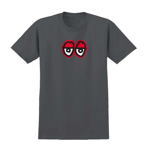 Krooked Eyes LG T-shirt - Charcoal/Red
