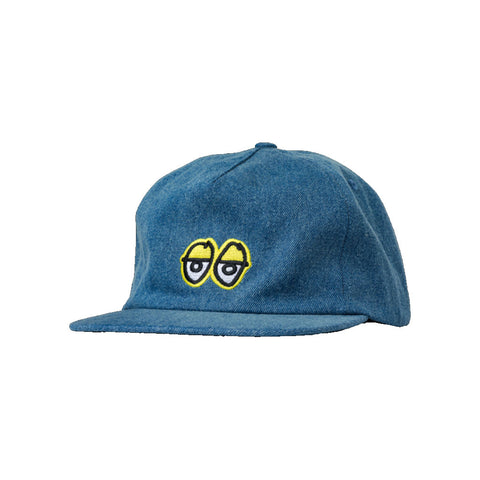 Krooked Eyes Snapback - Wash Denim