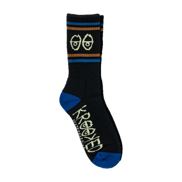 Krooked Eyes Sock - Black/Blue